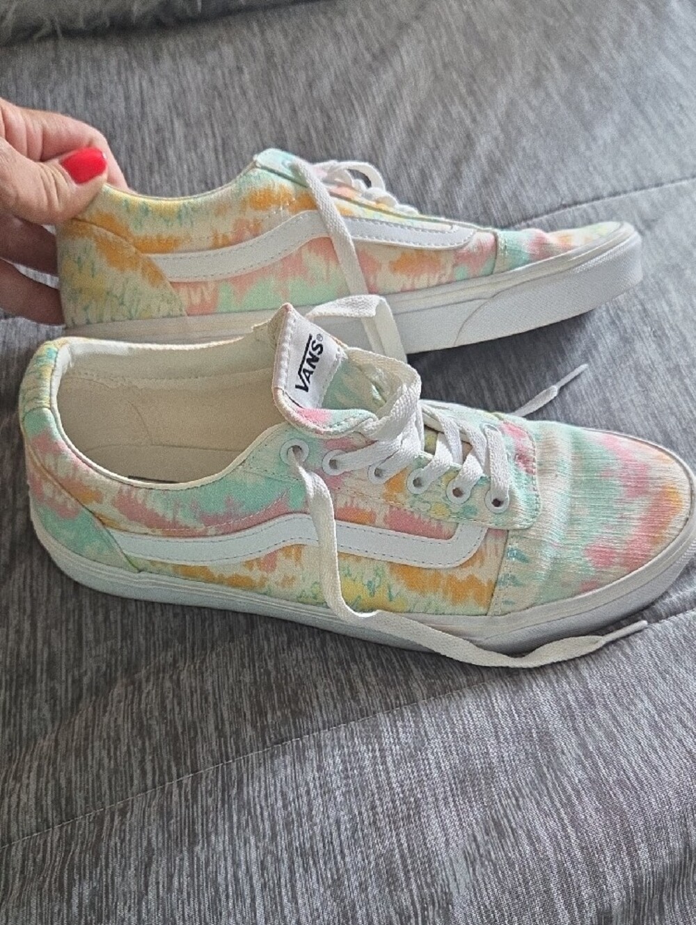 Vans Ward Pyschodelic Pastel Tie-Dye Low Tops Sz 9.5W - Picture 6 of 10